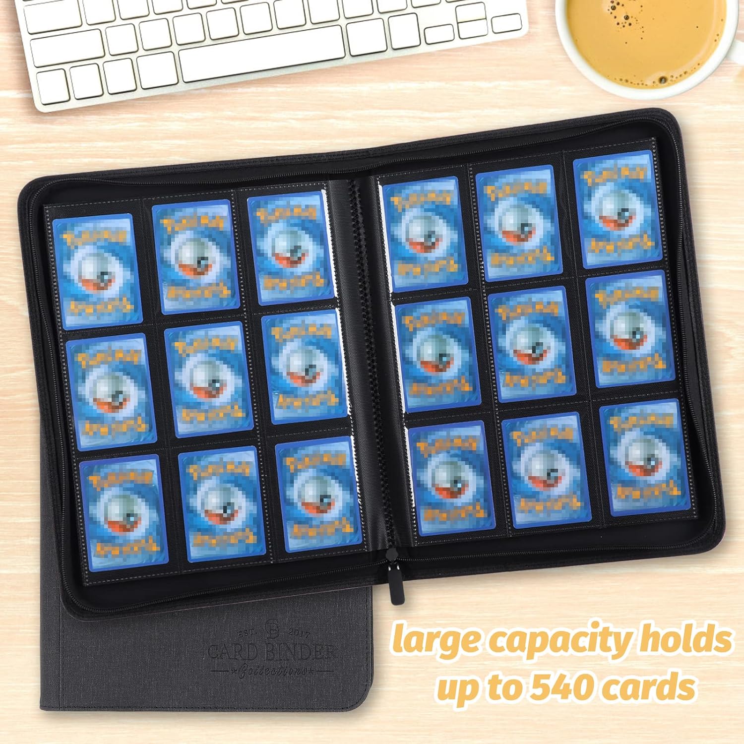 Foalgo Trading Card Binder, Card Collection Binder Album Folder with 540 Side Loading Pockets, 9 Pocket Trading Card Album Folder for TGC,MTG, Baseball Cards, Yugioh ( Blue ) - Image 6